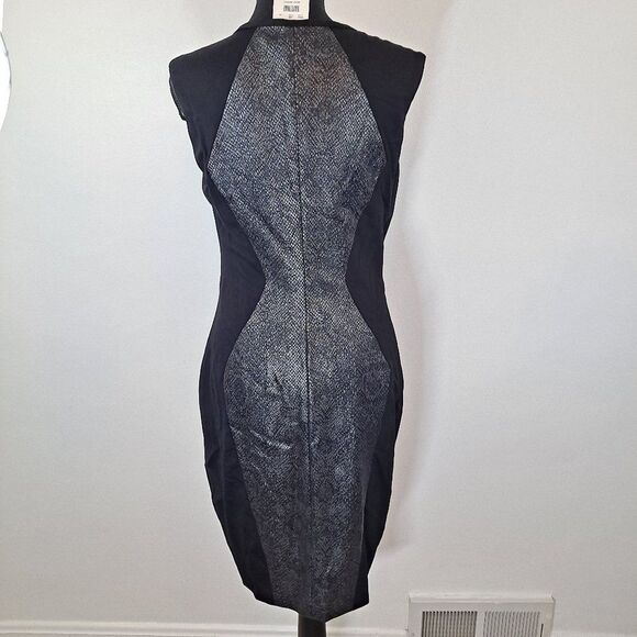 Cache Black and Gray Sleeveless Dress - Picture 4 of 6